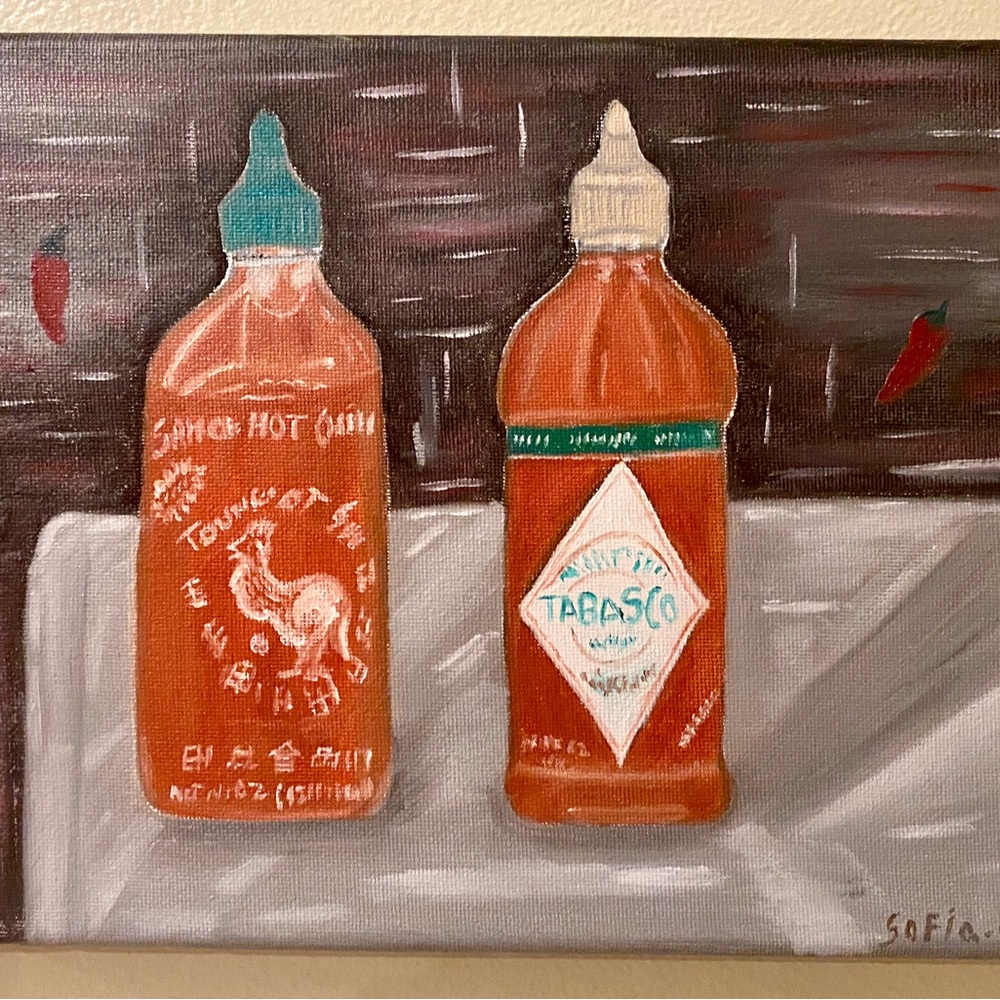 Hot sauce painting